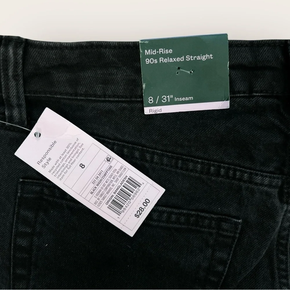 Wild Fable Mid-Rise 90's Relaxed Black Jeans, 8 - Picture 5 of 7